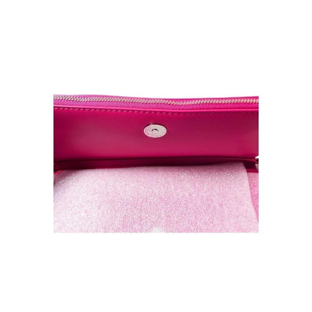 Rebecca Minkoff Womens Hot Pink Leather Fold Over Chain Strap Crossbody Bag New - Picture 7 of 16